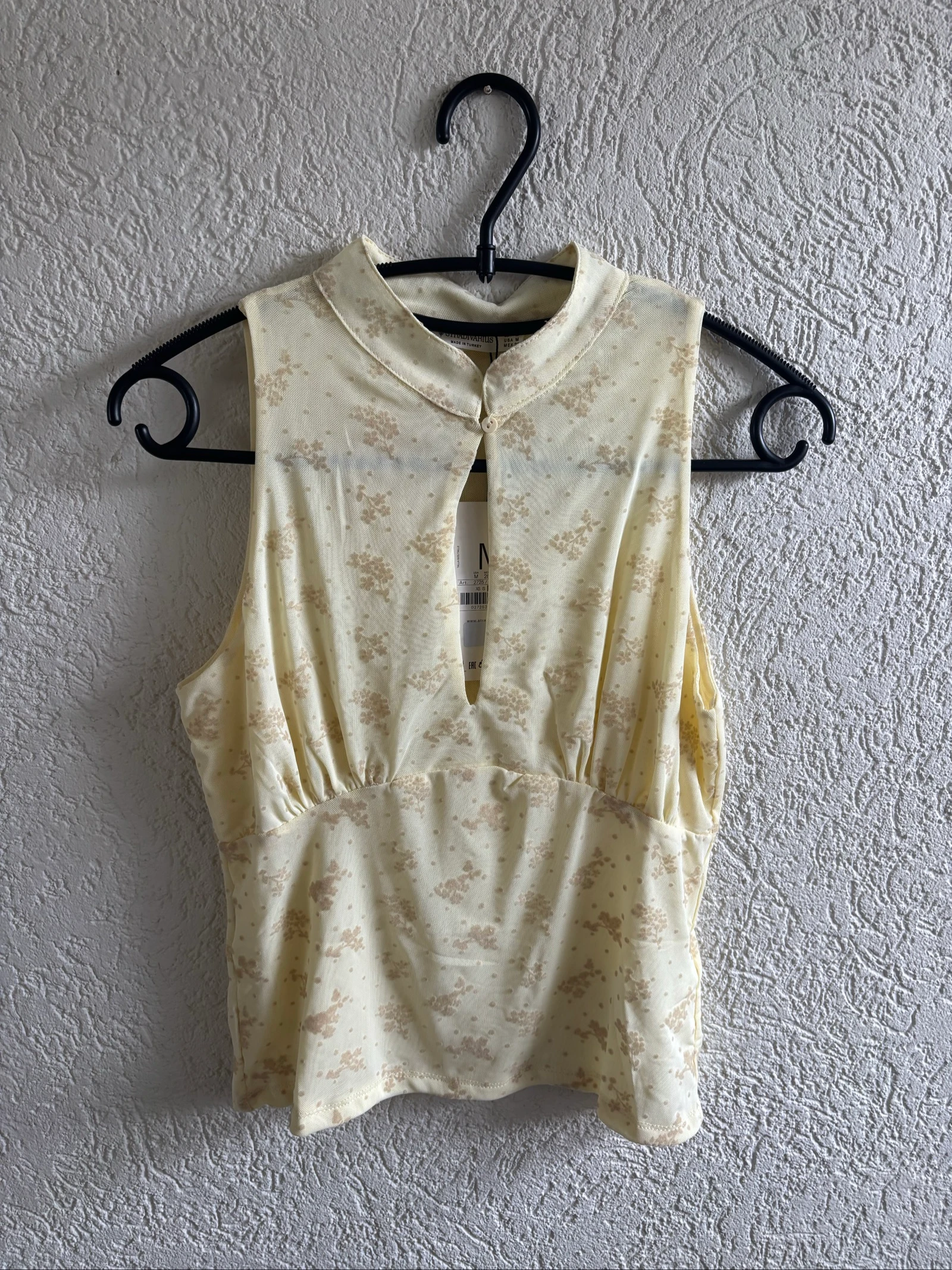 Stradivarius geel top zomer dames - maat M